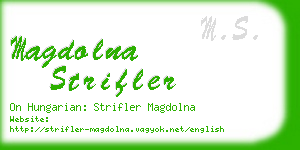 magdolna strifler business card
